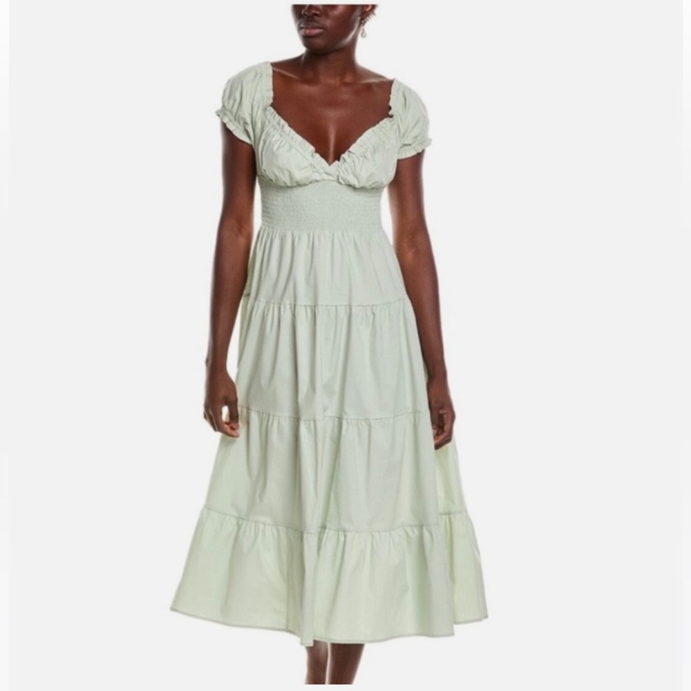 WeWoreWhat Smocked Midi Tiered Dress - Size XS